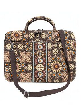 Vera Bradley Canyon Quilted Laptop Portfolio Case Bag with Strap